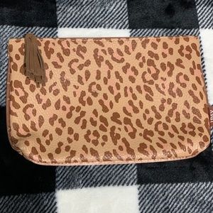 Leopard print Ipsy makeup bag